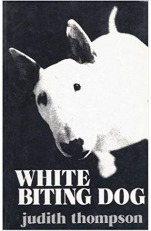 White Biting Dog